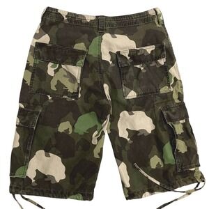 Gorilla Unit Cargo Short Mens 32 Green Camo Heavy Workwear Y2K G-Unit Streetwear